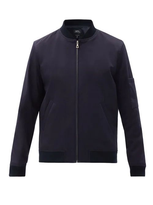 A.P.C. - Gregoire Cotton-shell Bomber Jacket - Mens - Navy