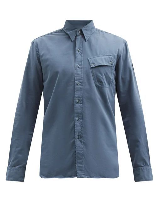 Belstaff - Pitch Cotton-twill Shirt - Mens - Blue