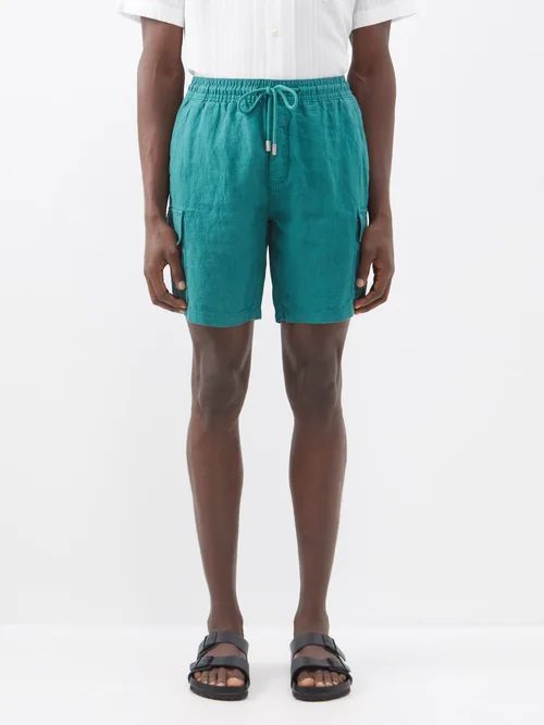Baie Linen Shorts - Mens - Green
