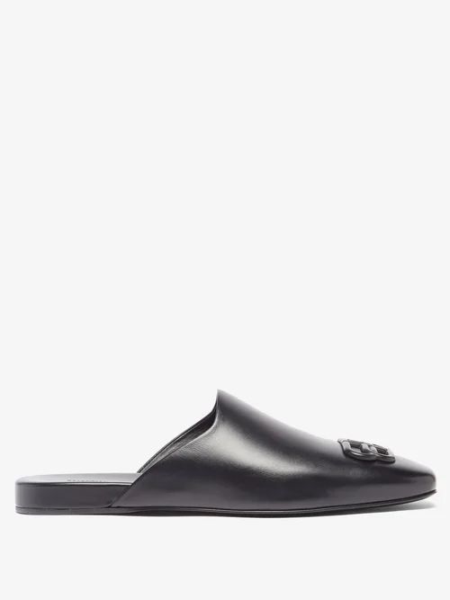 Carrera Bb-logo Leather Loafers - Mens - Black