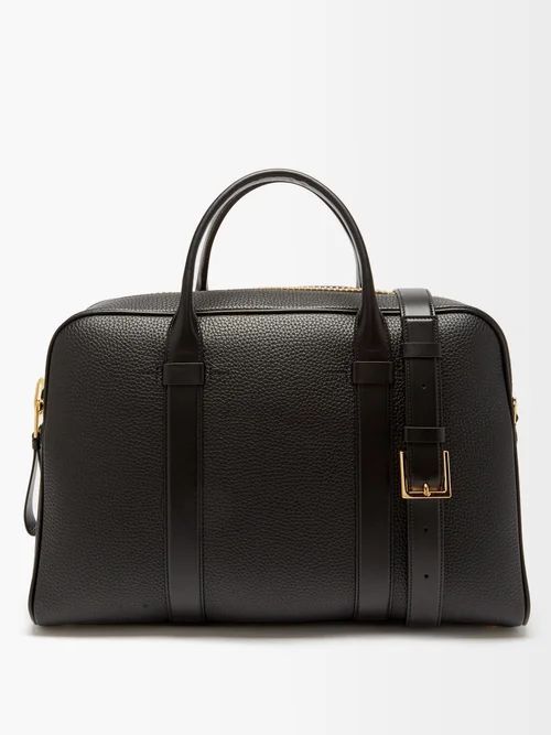 Buckley Grained-leather Briefcase - Mens - Black