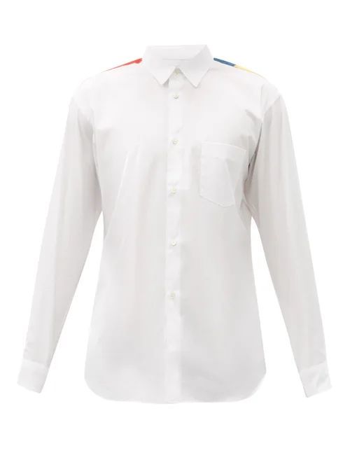 Comme Des Garçons Shirt - Patchwork Cotton-poplin Shirt - Mens - White Multi
