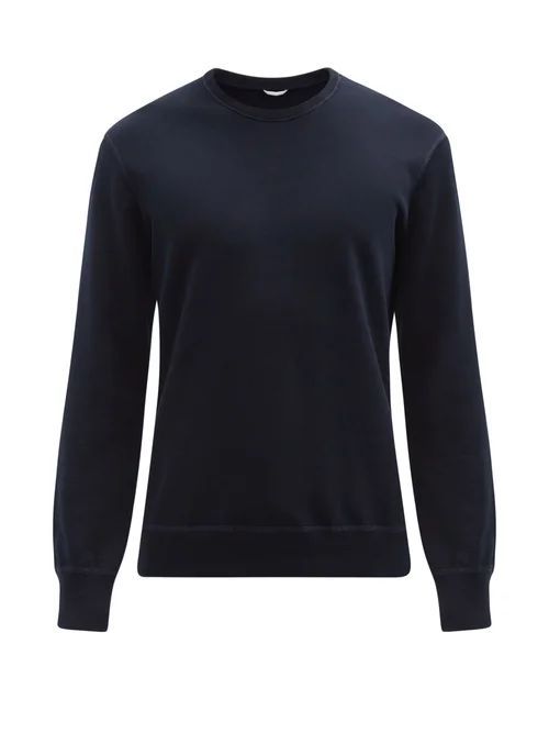 Cotton-terry Sweatshirt - Mens - Navy