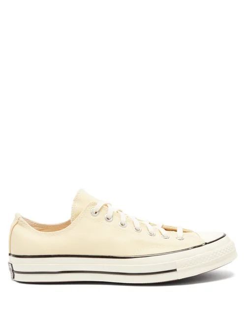 Chuck 70 Recycled-canvas Trainers - Mens - Light Yellow