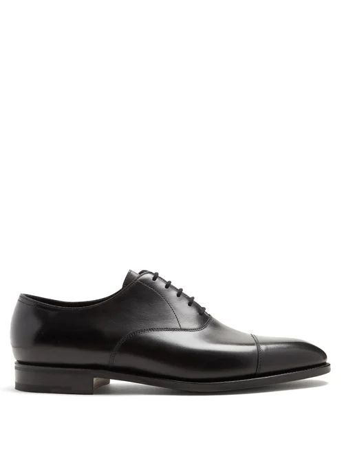 City Ii Leather Oxford Shoes - Mens - Black