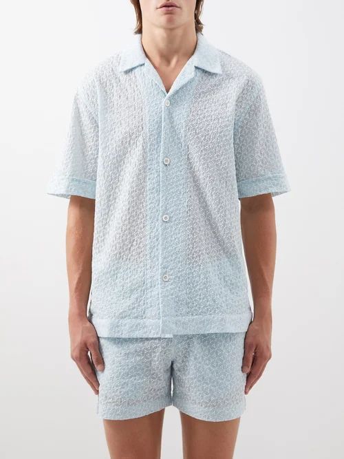 Bakoven Embroidered Cotton Shirt - Mens - Cream
