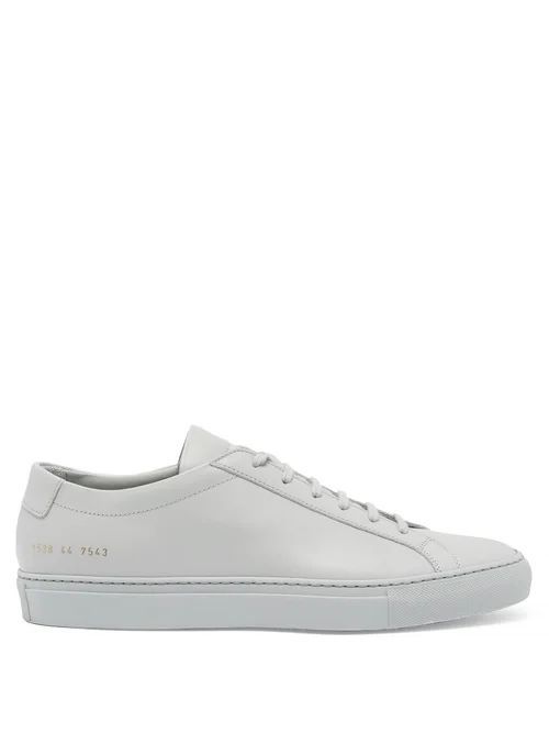 Common Projects - Original Achilles Lace-up Leather Trainers - Mens - Grey