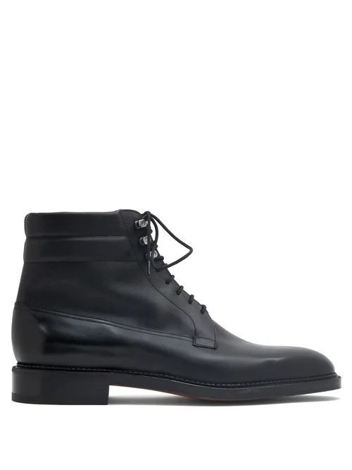 John Lobb - Alder Leather Boots - Mens - Black