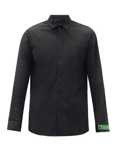 Dsquared2 - Dan Logo-cuff Cotton-poplin Shirt - Mens - Black