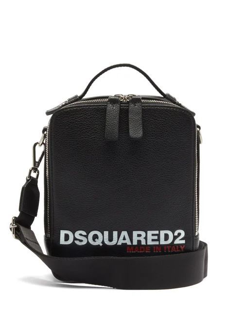 Dsquared2 - Logo-debossed Grained-leather Cross-body Bag - Mens - Black