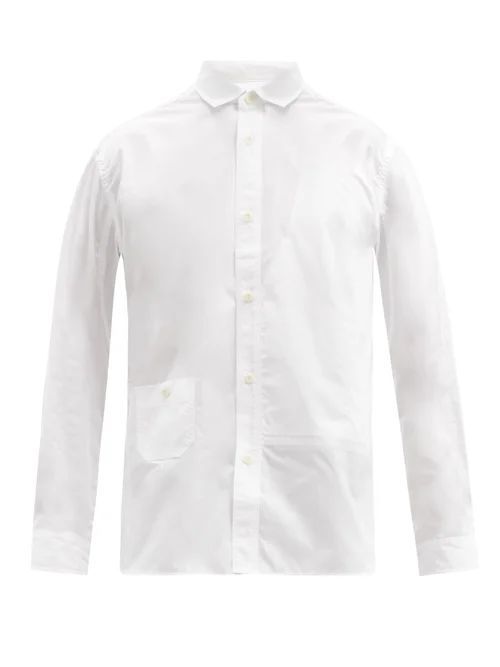 Junya Watanabe - Elbow-patch Cotton-poplin Shirt - Mens - White