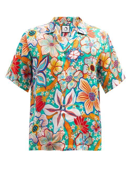 Endless Joy - Flora Floral-print Silk Shirt - Mens - Multi