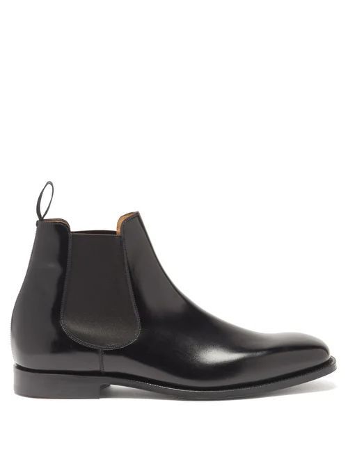 Gatwick Square-toe Leather Chelsea Boots - Mens - Black