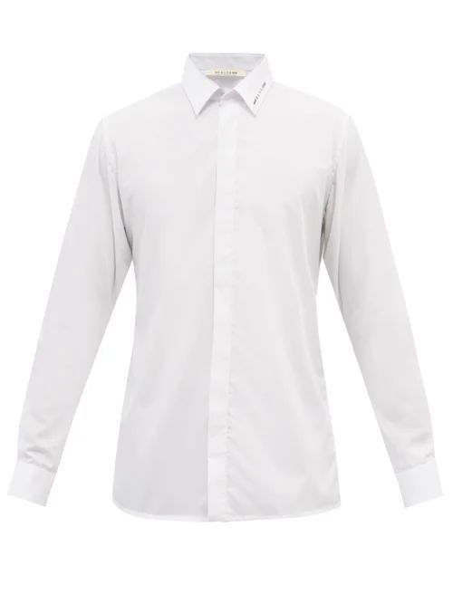 Hardware-logo Cotton-poplin Shirt - Mens - White