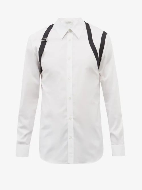 Harness Cotton-poplin Shirt - Mens - White