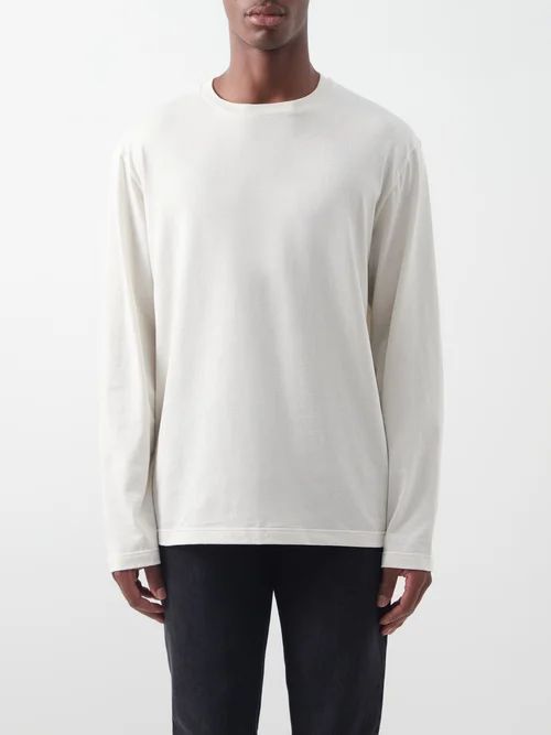 Enriques Organic-cotton Long-sleeved T-shirt - Mens - White