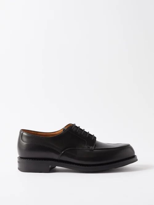 Hindley Leather Derby Shoes - Mens - Black