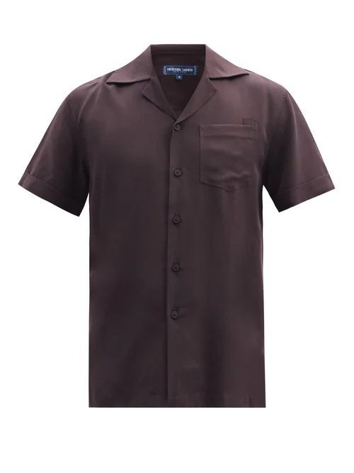 Frescobol Carioca - Thomas Short-sleeve Tencel Shirt - Mens - Brown