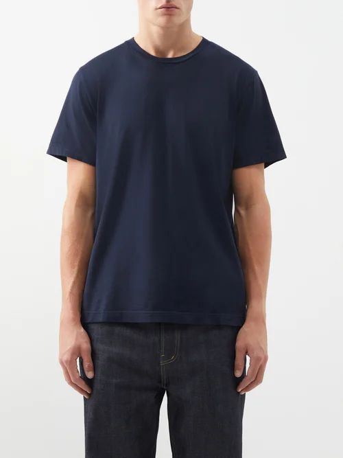 Everyday Cotton-jersey T-shirt - Mens - Dark Navy