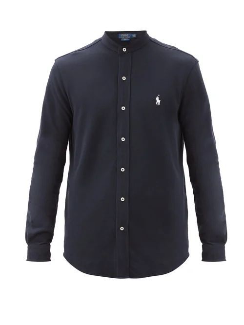 Polo Ralph Lauren - Logo-embroidered Cotton-piqué Shirt - Mens - Navy