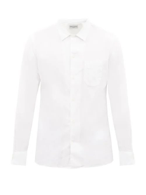 Officine Générale - Js Patch-pocket Cotton-blend Poplin Shirt - Mens - White