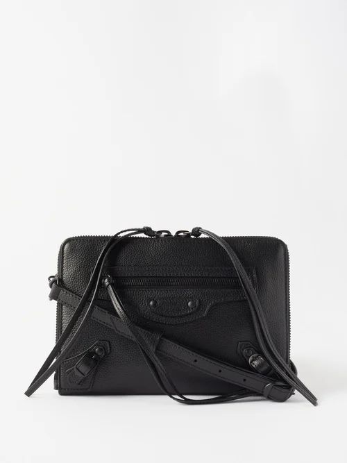 Neo Classic City Grained-leather Pouch - Mens - Black