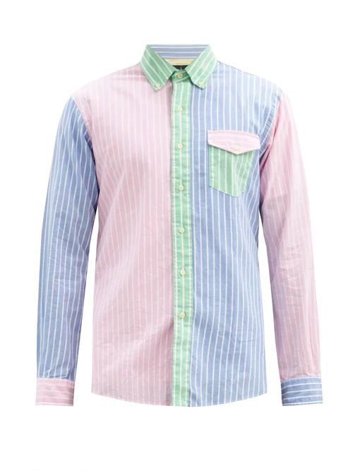 Polo Ralph Lauren - Slim-fit Colour-block Cotton-oxford Shirt - Mens - Multi