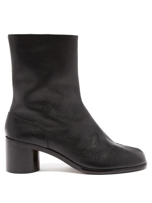 Maison Margiela - Tabi Split-toe Leather Ankle Boots - Mens - Black