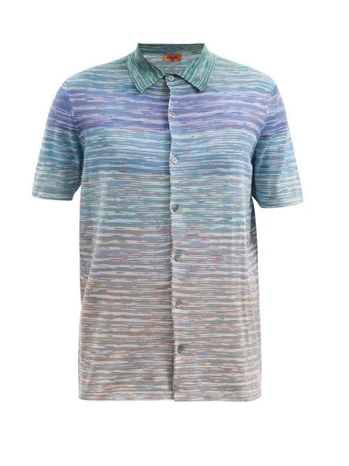 Missoni - Gradient-stripe Cotton-jersey Shirt - Mens - Multi