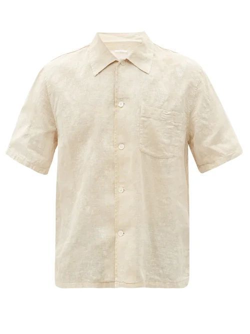 Our Legacy - Line Short-sleeved Cotton-blend Shirt - Mens - White