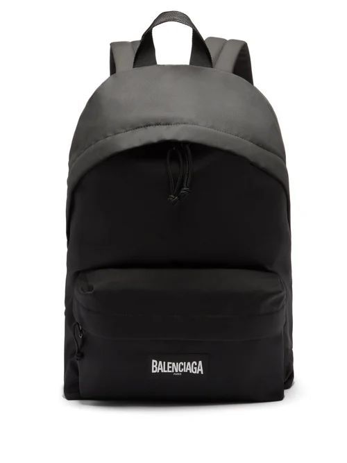Oversized Xxl Recycled-nylon Backpack - Mens - Black