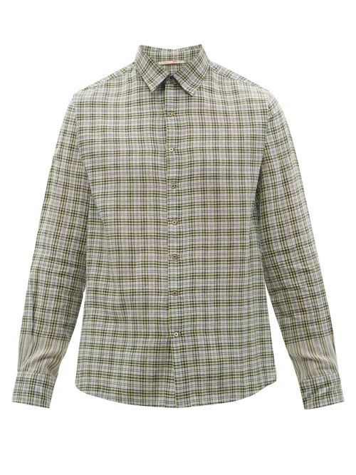 Logo-embroidered Check Cotton Shirt - Mens - Multi