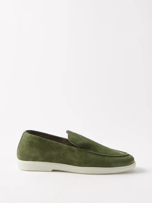 Miguel Suede Loafers - Mens - Olive