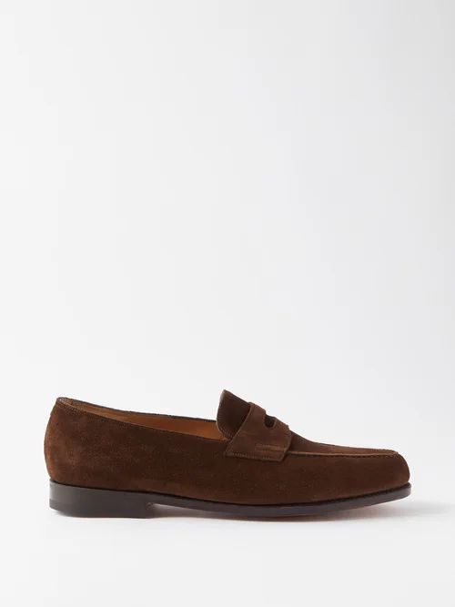 Lopez Suede Loafers - Mens - Dark Brown