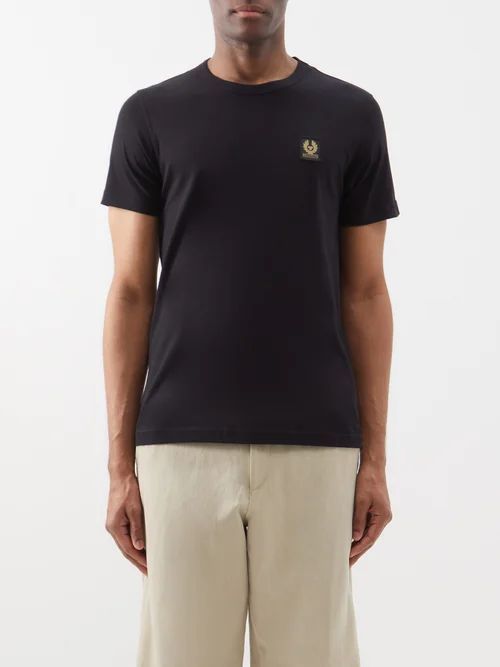 Phoenix Logo-patch Cotton-jersey T-shirt - Mens - Black