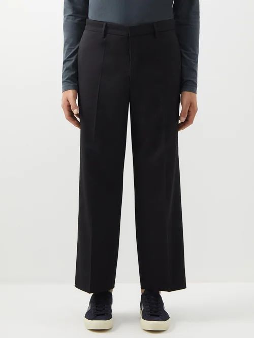 Novento Wool-blend Trousers - Mens - Black