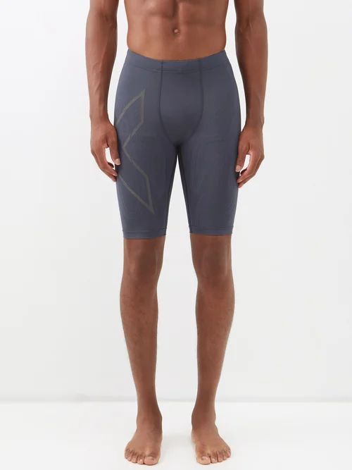 Light Speed Technical Compression Running Shorts - Mens - Grey