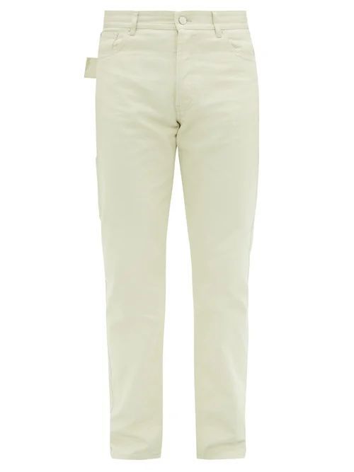 Mid-rise Cotton-twill Utility Trousers - Mens - White