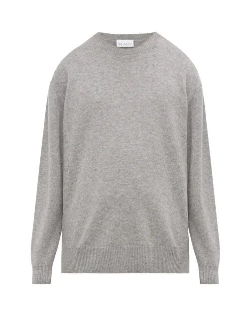 Loose-fit Crew-neck Cashmere Sweater - Mens - Grey