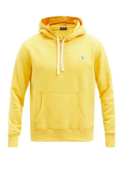 Polo Ralph Lauren - Logo-embroidered Cotton-blend Hooded Sweatshirt - Mens - Yellow