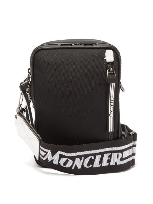 Moncler - Detour Logo-embroidered Strap Cross-body Belt Bag - Mens - Black