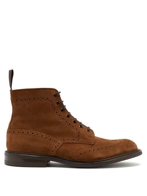 Tricker's - Stow Lace-up Suede Ankle Boots - Mens - Tan