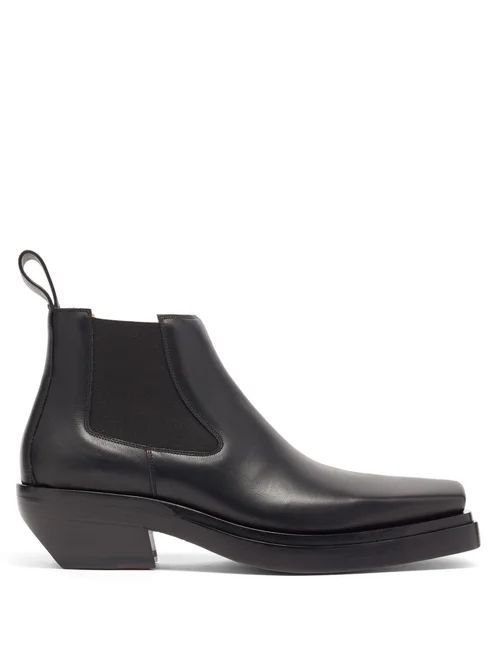 The Lean Leather Ankle Boots - Mens - Black