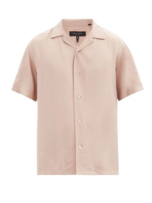 Rag & Bone - Avery Cuban-collar Poplin Shirt - Mens - Pink