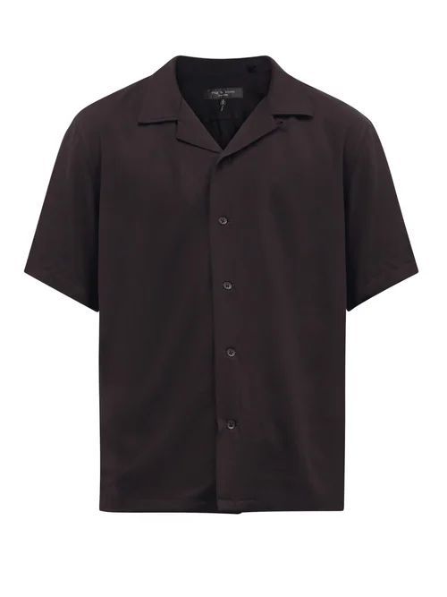 Rag & Bone - Avery Cuban-collar Poplin Shirt - Mens - Black
