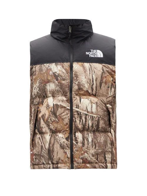 The North Face - 1996 Retro Nuptse Printed Quilted Down Gilet - Mens - Brown