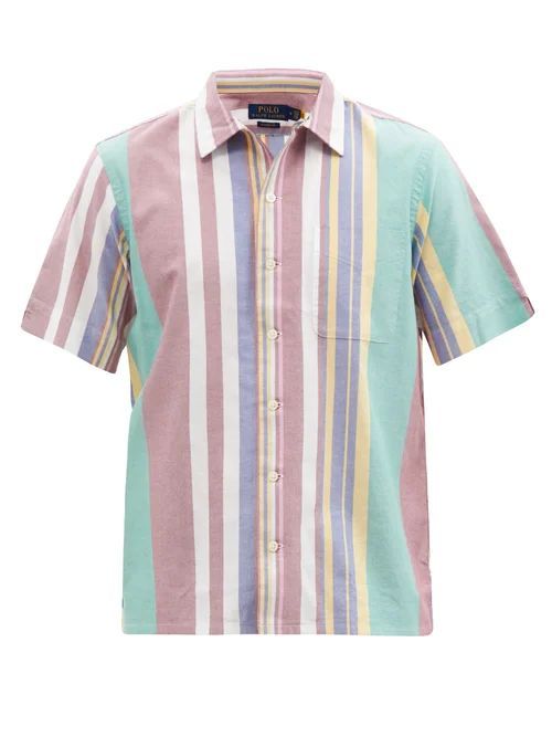 Striped Cotton-oxford Shirt - Mens - Multi