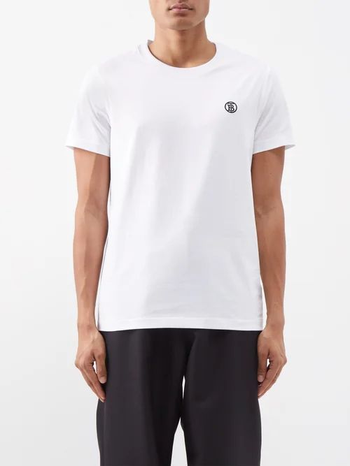 Tb-logo Cotton-jersey T-shirt - Mens - White