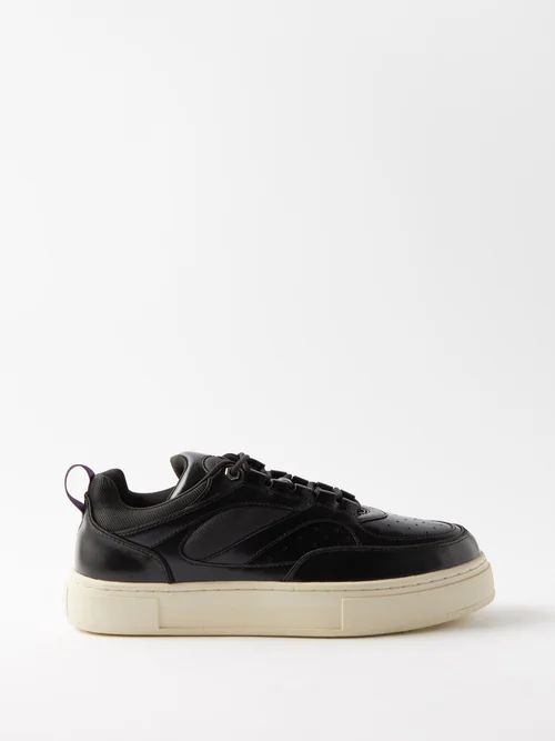 Sidney Leather Trainers - Mens - Black