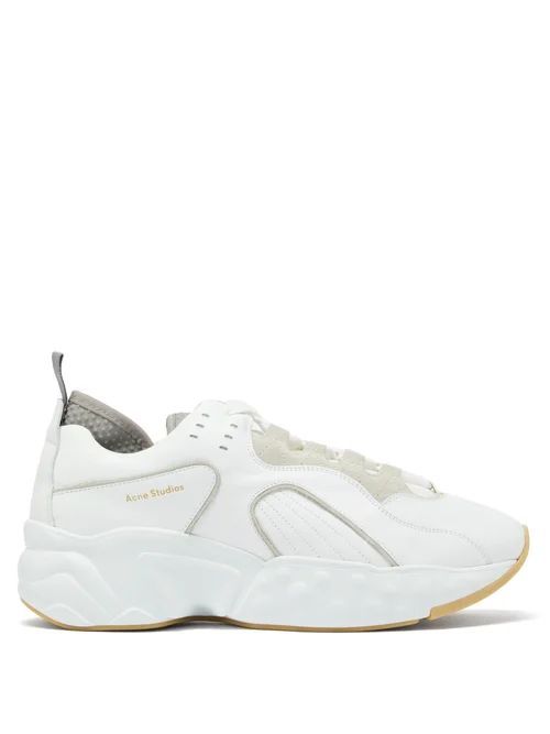 Rockaway Low-top Leather Trainers - Mens - White